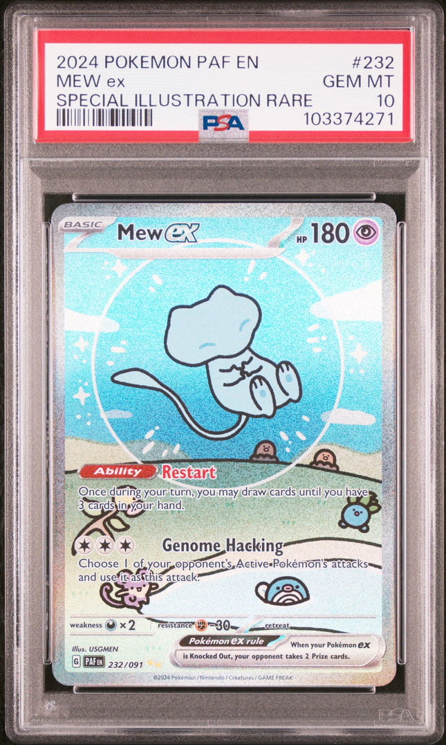 PSA10 2024 POKEMON PAF EN-PALDEAN FATES #232 MEW ex SPECIAL ILLUSTRATION RARE
