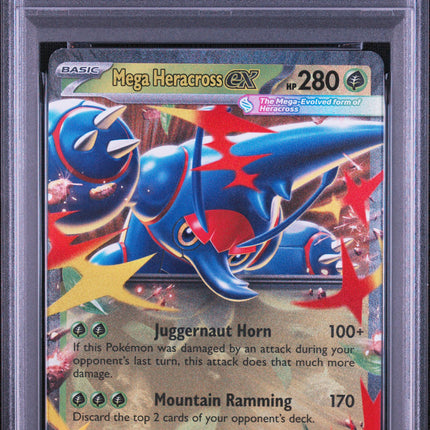 PSA 9 2025 POKEMON PFL EN-PHANTASMAL FLAMES #004 MEGA HERACROSS ex