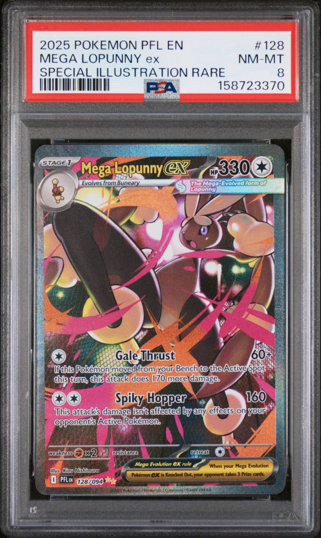 2025 POKEMON PFL EN-PHANTASMAL FLAMES #128 MEGA LOPUNNY ex SPECIAL ILLUSTRATION RARE