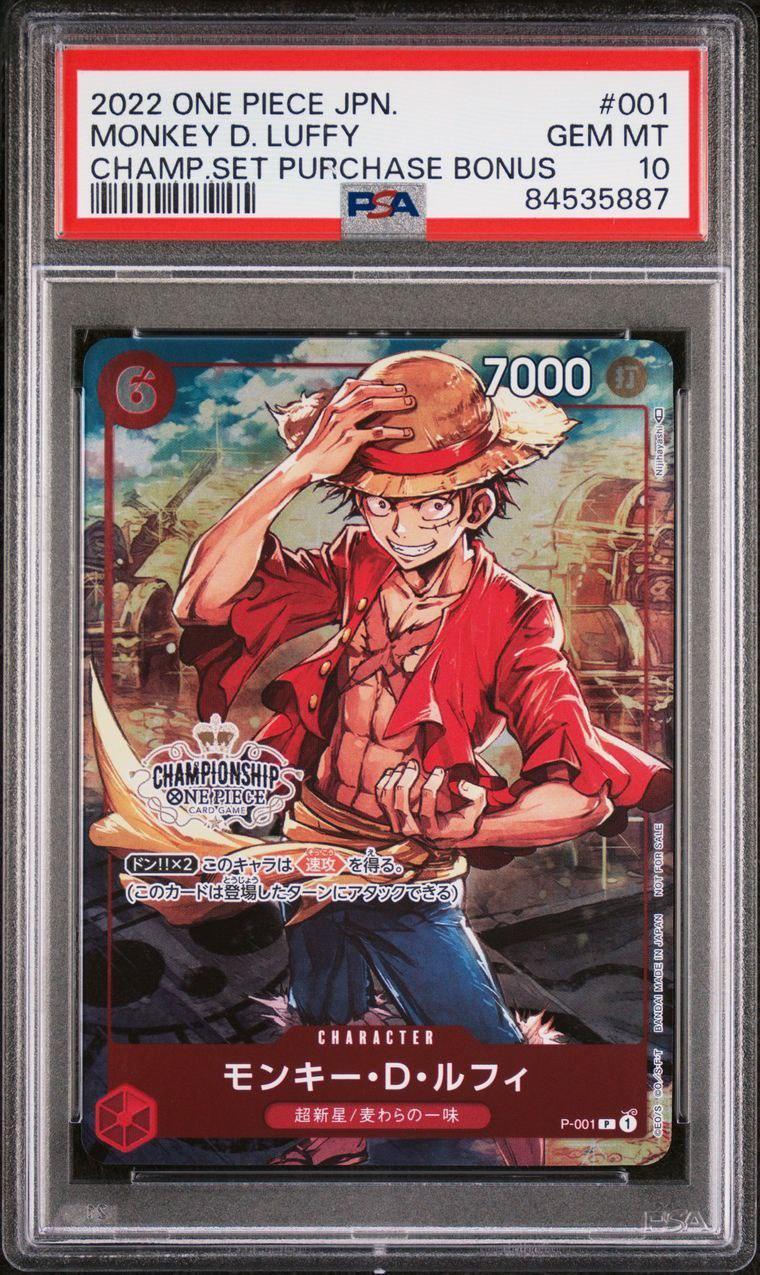 one piece card game championship set SHOP ONE PIECE PROMOS MONKEY D LUFFY CHAMPION SET #001 PSA10 – TCGHOBBY