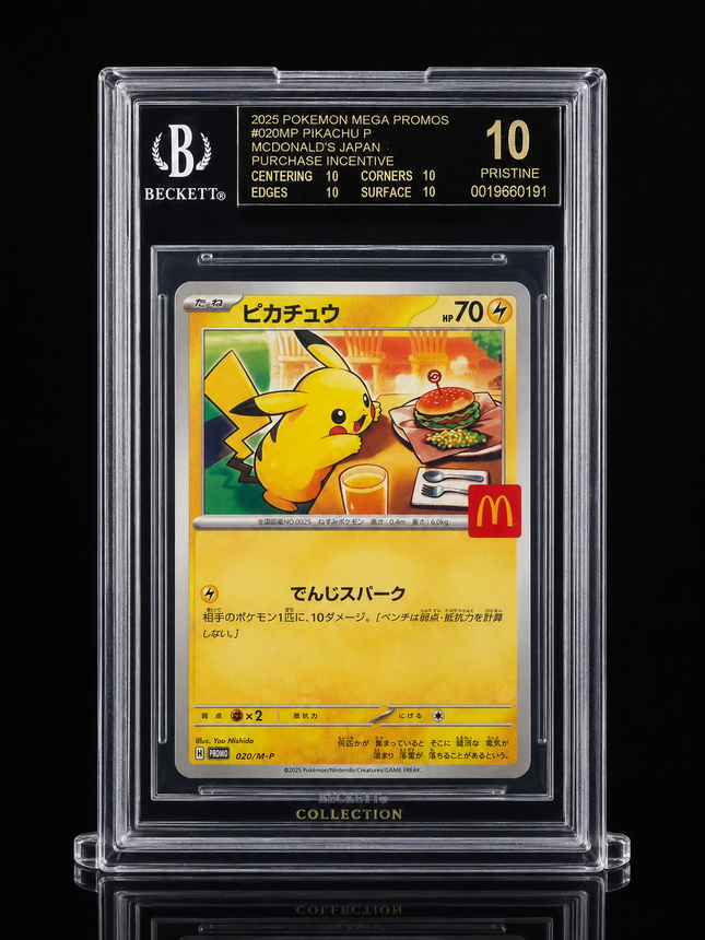 2025 BGS BLACK 10 PRISTINE Pikachu P/(McDonald's Japan Purchase Incentive)