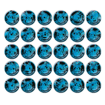 Simplified Chinese Pokemon 30th Celebration Badge Coin Blue Pikachu