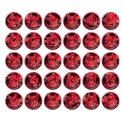 Simplified Chinese Pokemon 30th Celebration Badge Coin Red Pikachu