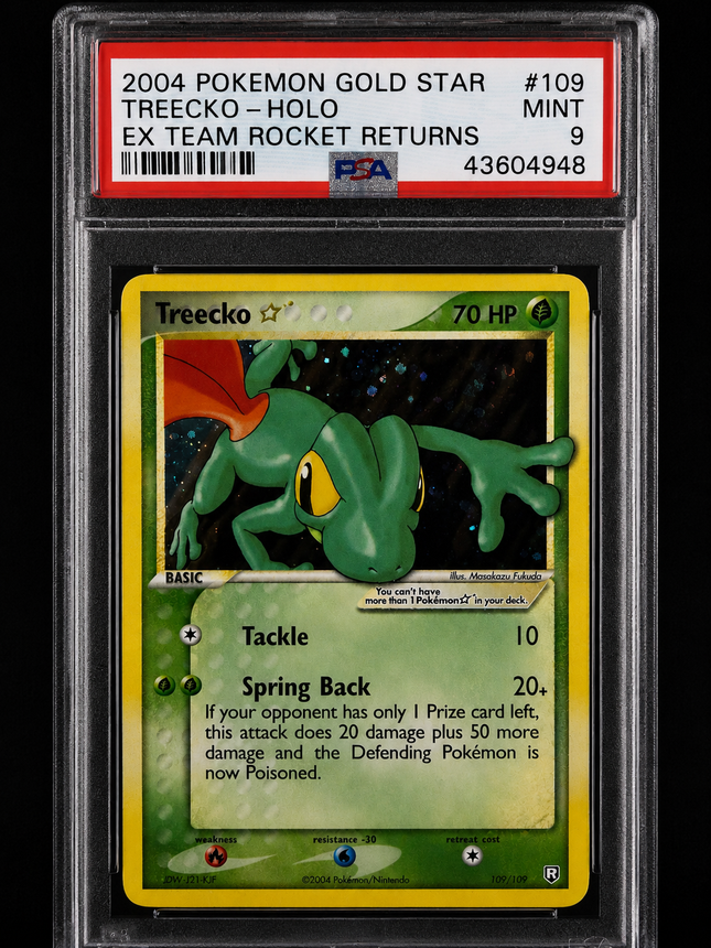 PSA10 2004 POKEMON EX TEAM ROCKET RETURNS #109 TREECKO-HOLO EX TEAM ROCKET RETURNS