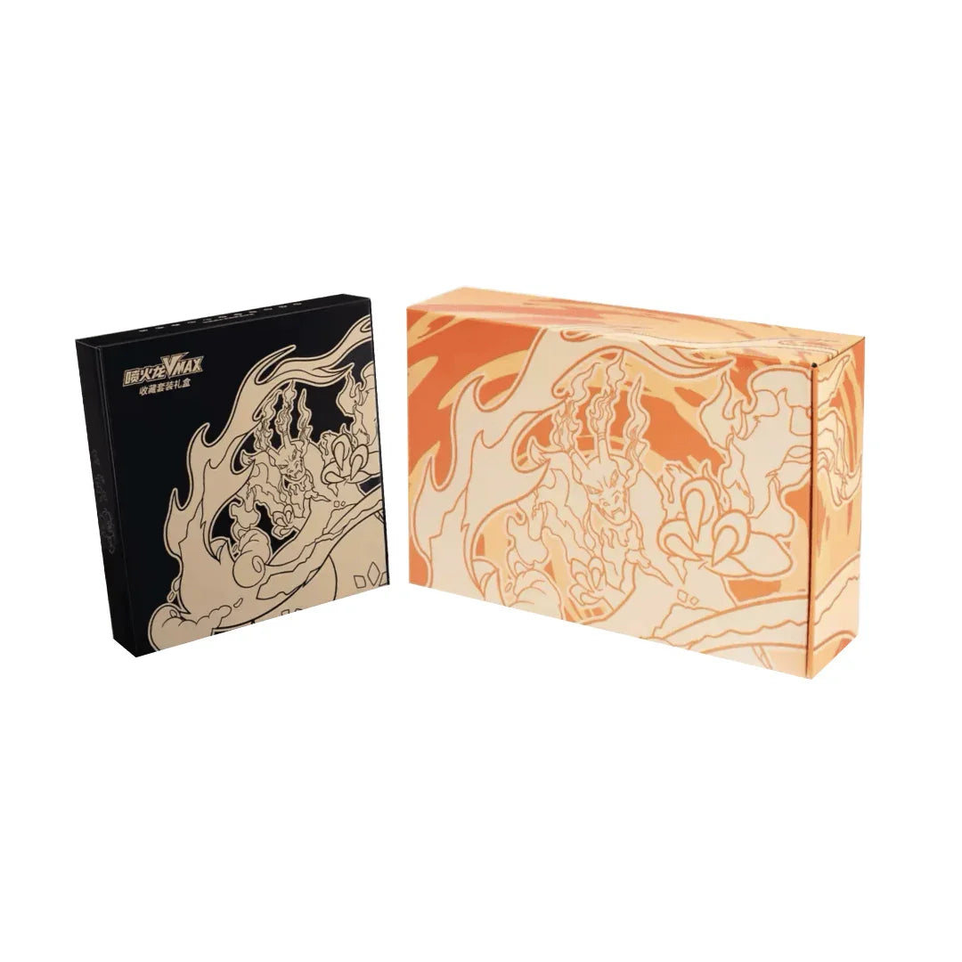Simplified Chinese 2023 Pokemon TCG Card Charizard Vmax Battle & Charizard Collection Set Black Gold Box Bundle Set Simplified Chinese 2023 Pokemon TCG Card Charizard Vmax Battle & Charizard Collection Set Black Gold Box Bundle Set