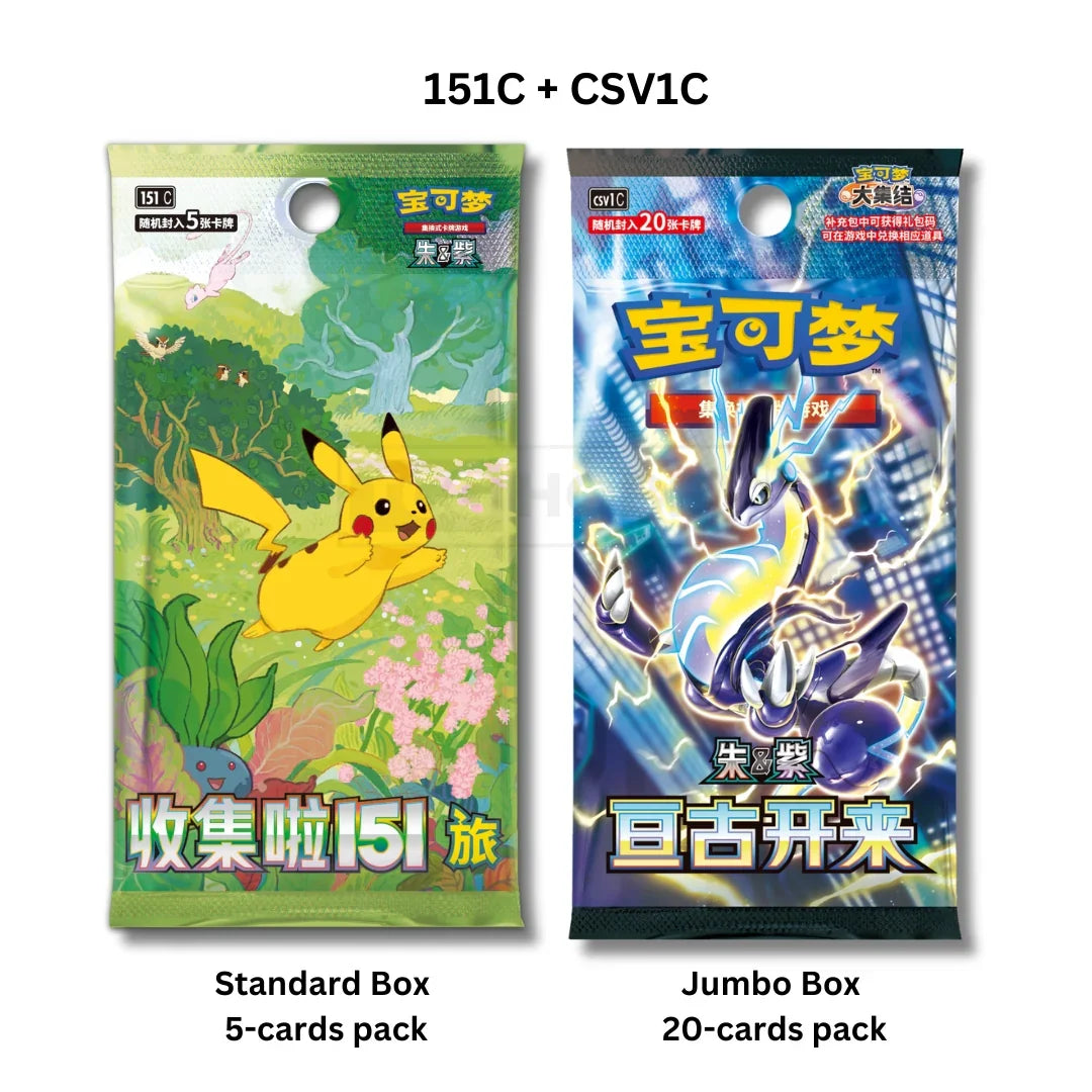 151c booster box Simplified Chinese Pokemon 151 & CSV1C Eternal Beginning Combo – TCGHOBBY