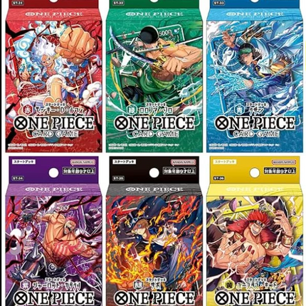 [Japanese] 6 Set ONE PIECE Card Game Start Deck ST-31 -36 Zoro Sabo Kuzan Luffy Katakuri Kid