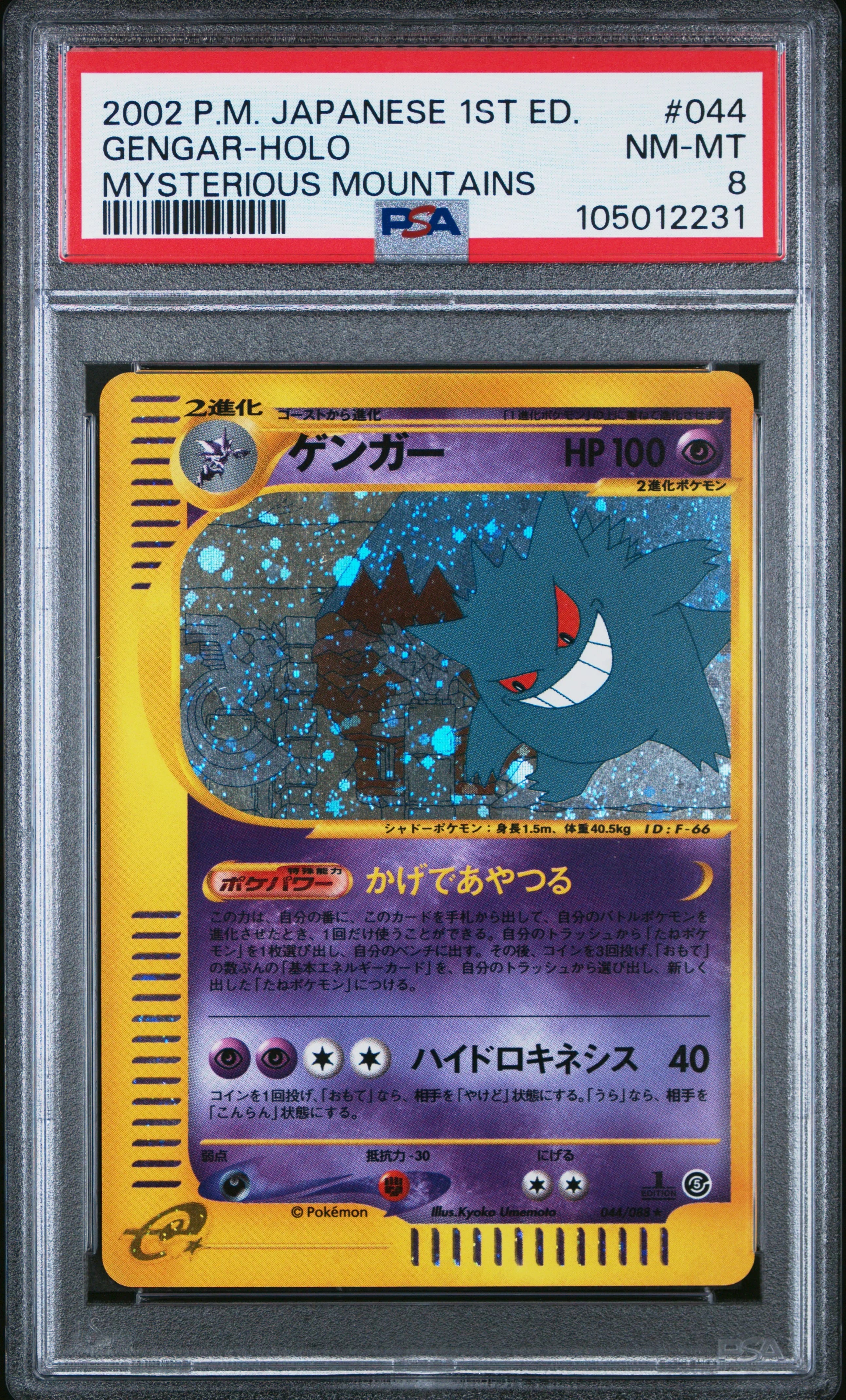 SHOP PSA 8 GENGAR HOLO 1ST ED MYSTERIOUS MOUNTAINS 2002 JPN Skyridge TCGHOBBY SHOP PSA 8 GENGAR HOLO 1ST ED MYSTERIOUS MOUNTAINS 2002 JPN Skyridge TCGHOBBY