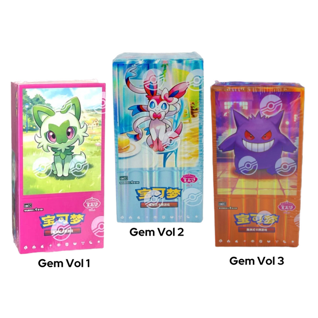 Simplified Chinese Pokemon Gem Pack Vol 1 2 3 