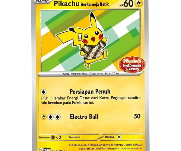 Shop Pikachu Batik Indonesian Promo Card 101/SV-P – TCGHOBBY