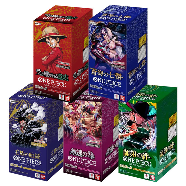 Japanese One Piece Card Game OP10 OP11 OP12 OP13 OP14 Booster Box Set