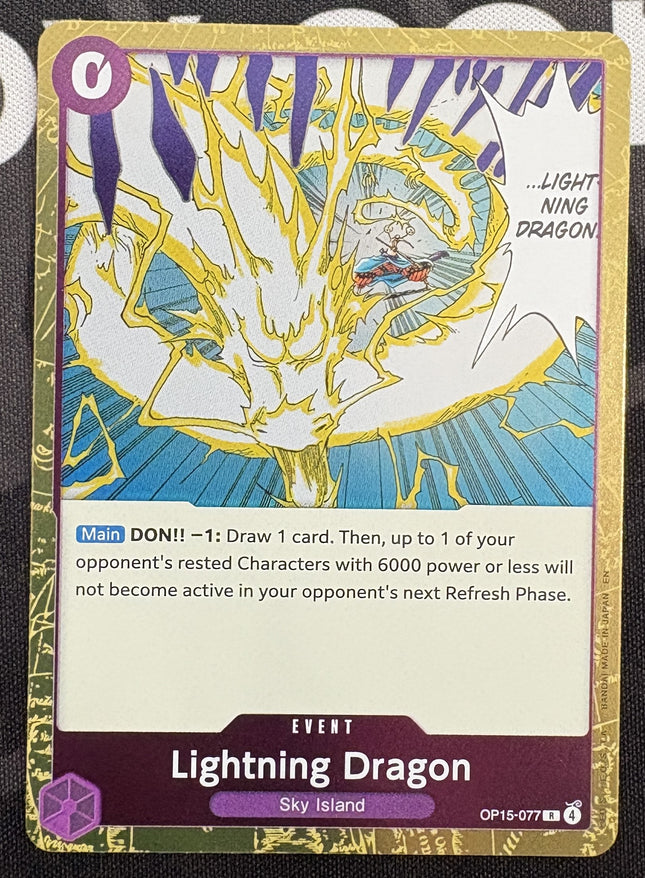 [English] One Piece Card Game  Lightning Dragon OP15-077 R