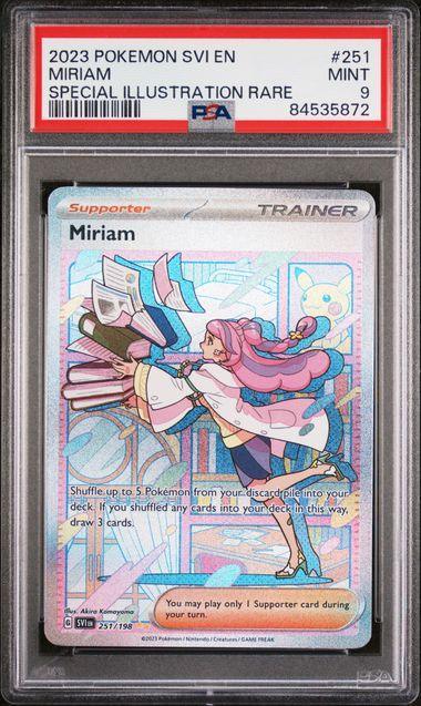 MIRIAM SPECIAL ILLUSTRATION RARE POKEMON SVI EN-SCARLET & VIOLET PSA 9 TCGHOBBY MIRIAM SPECIAL ILLUSTRATION RARE POKEMON SVI EN-SCARLET & VIOLET PSA 9 TCGHOBBY