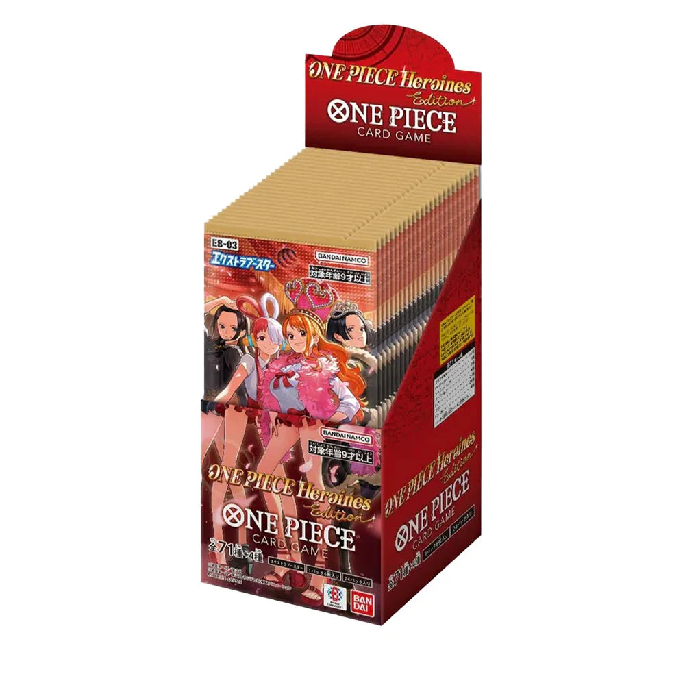 one piece 03 booster box Heroines featuring beautiful new artwork and cards that support a variety of existing deck strategies One Piece EB03 Extra Booster