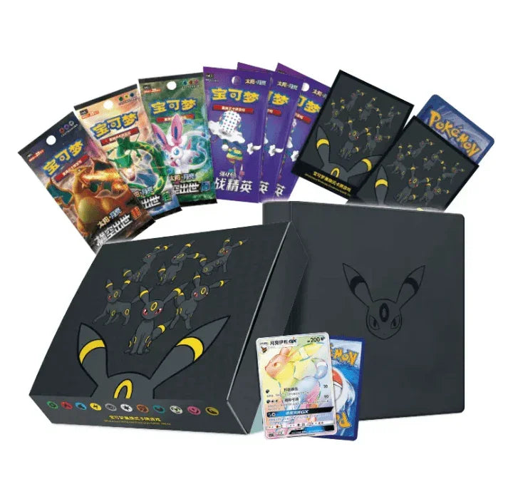 Simplified Chinese Pokemon Umbreon Eevee GX Gift Box TCGHOBBY Simplified Chinese Pokemon Umbreon Eevee GX Gift Box TCGHOBBY