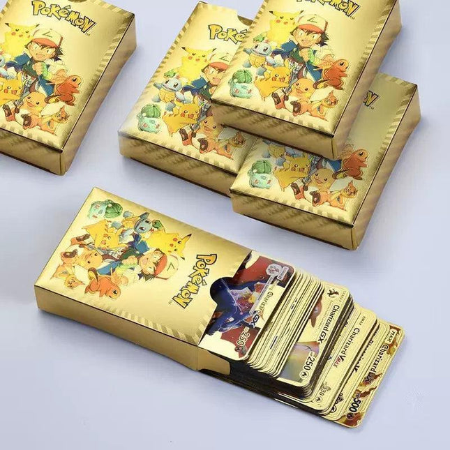 55 PCS TCG Deck Box Gold Foil Card Assorted Pokemo 55 PCS TCG Deck Box Gold Foil Card Assorted Pokemo