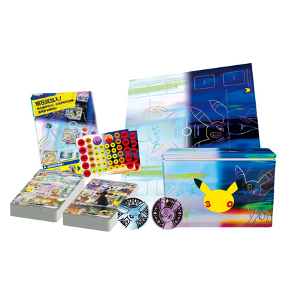 Traditional Chinese Pokemon 30th Celebration Premium Deck Set Espeon & Umbreon content