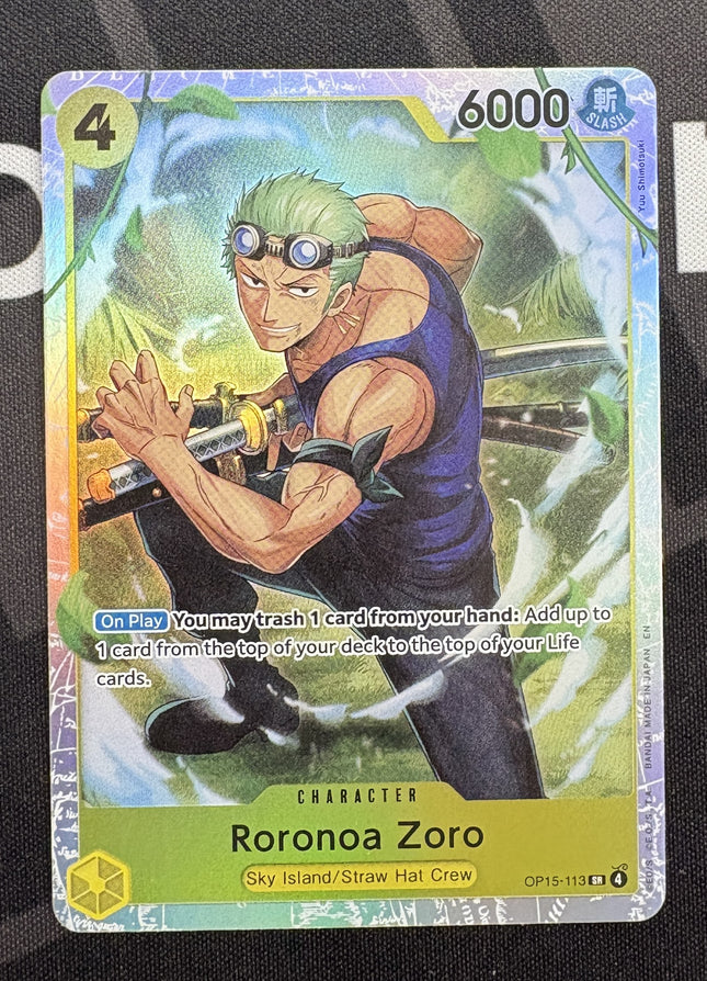 Shop [English] One Piece Card Game Roronoa Zoro OP15-113 SR – TCGHOBBY