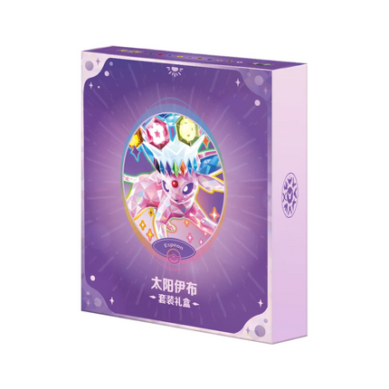 Simplified Chinese Pokemon Crystal Gathering Espeon Collection Binder Box