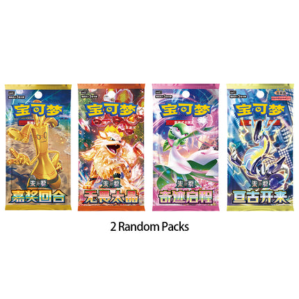 Simplified Chinese Pokemon Paldea Metal Magnet Set Booster packs