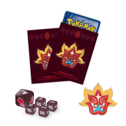 Simplified Chinese Pokemon Ogerpon Hearthflame Mask Dice & Sleeves