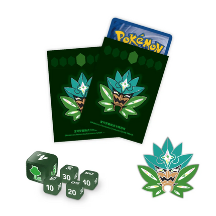 Simplified Chinese Pokemon Ogerpon Teal Mask Card Sleeves & Dice