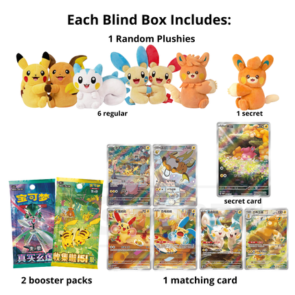 Pokémon Plush Tin Blind Box with Display Card