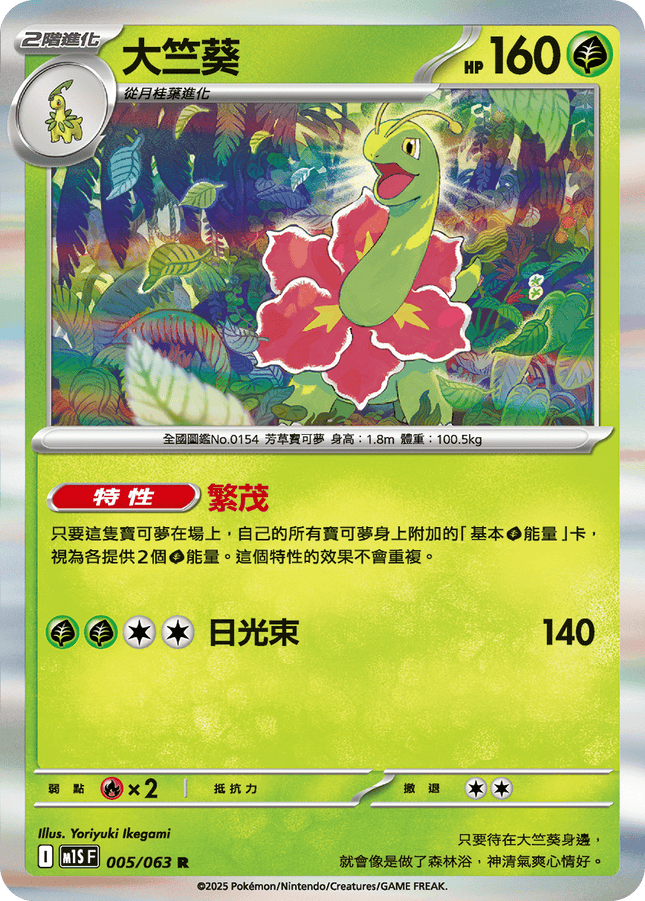 [Traditional Chinese] Meganium / 大竺葵 005/063 R M1S