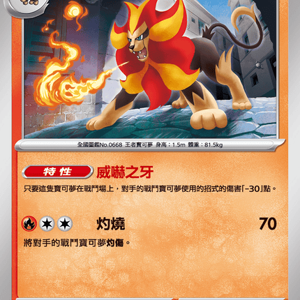 [Traditional Chinese] Pyroar / 火炎獅 011/063 U M1S
