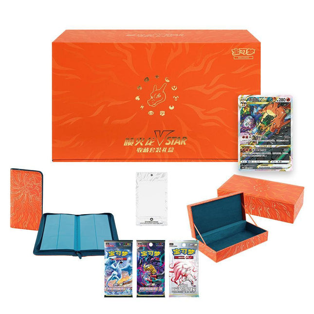 Shop Simplified Chinese Pokmon Charizard V-Star Battle Set Gift Box TCGHOBBY Shop Simplified Chinese Pokmon Charizard V-Star Battle Set Gift Box TCGHOBBY