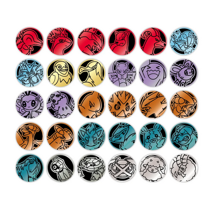 Simplified Chinese Pokemon Chasing Glory CSV10C badge set coin
