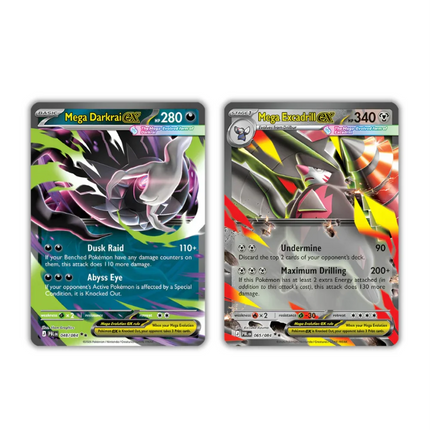 Pokemon Mega Evolution Pitch Black ME05 SAR Mega Darkrai Mega Excadrill