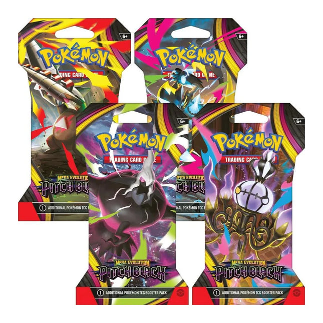 Pokemon Mega Evolution Pitch Black ME05 Sleeved Booster Packs
