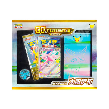 Simplified Chinese Pokemon 30th Celebration Espeon EX Deluxe Set