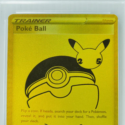 2021 PM CELEBRATIONS TRAINER POKEBALL 25th Anniversary GOLD AGS-MINT 9 TCGHOBBY 2021 PM CELEBRATIONS TRAINER POKEBALL 25th Anniversary GOLD AGS-MINT 9 TCGHOBBY