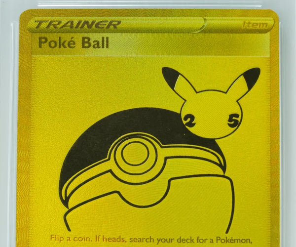2021 Poke Ball トレーナーカード 25周年記念 2021 PM CELEBRATIONS TRAINER POKEBALL 25th Anniversary GOLD AGS