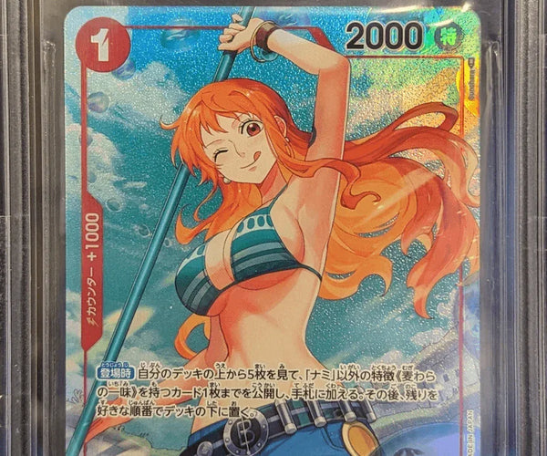 One Piece Card Japanese Romance Dawn Nami #OP01016 | BGS 10 TCGHOBBY One Piece Card Japanese Romance Dawn Nami #OP01016 | BGS 10 TCGHOBBY